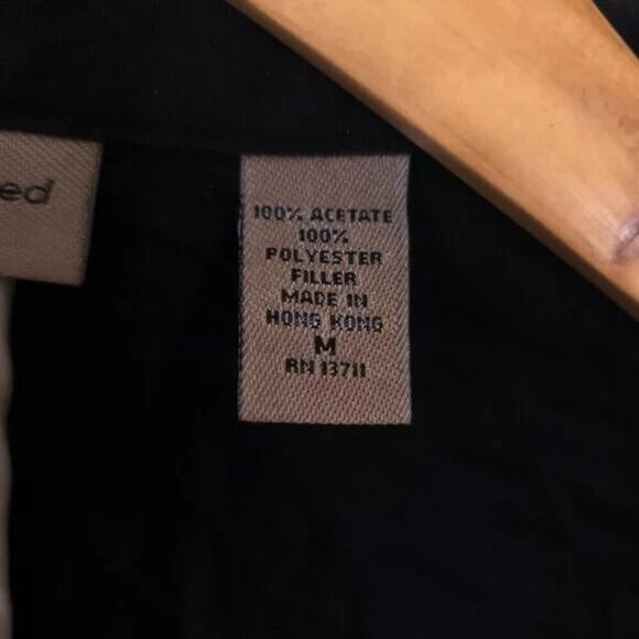 I.E. Relaxed Women’s Coat Military Utility Quilted Black Minimalist Size Med - Picture 11 of 12